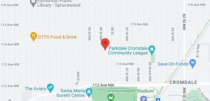 map of 11333 89 ST NW